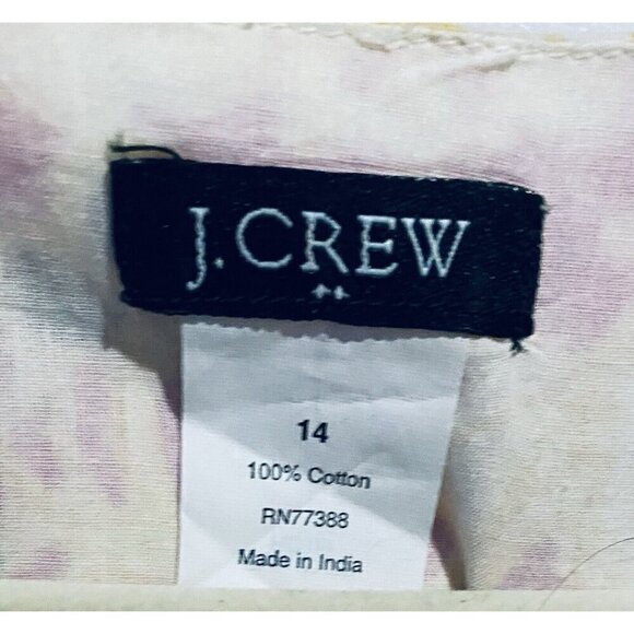 J Crew Top Womens 14 Bright Pink Tropical Floral Scoop Neck Cap Sleeve Y2K Boho - Picture 5 of 7